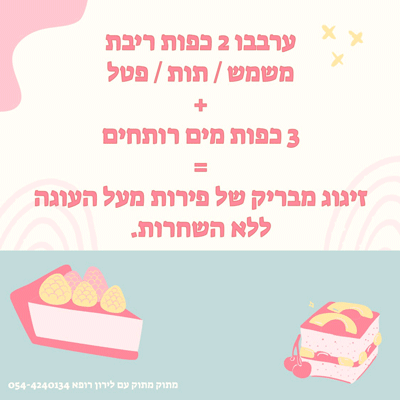 איך יוצרים פירות מבריקים מעל העוגה לירון רופא