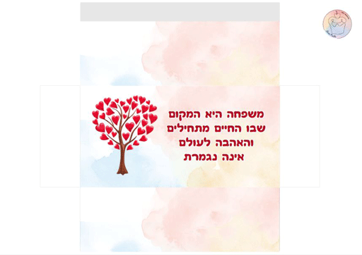 עטיפת שוקולד יום המשפחה לירון רופא